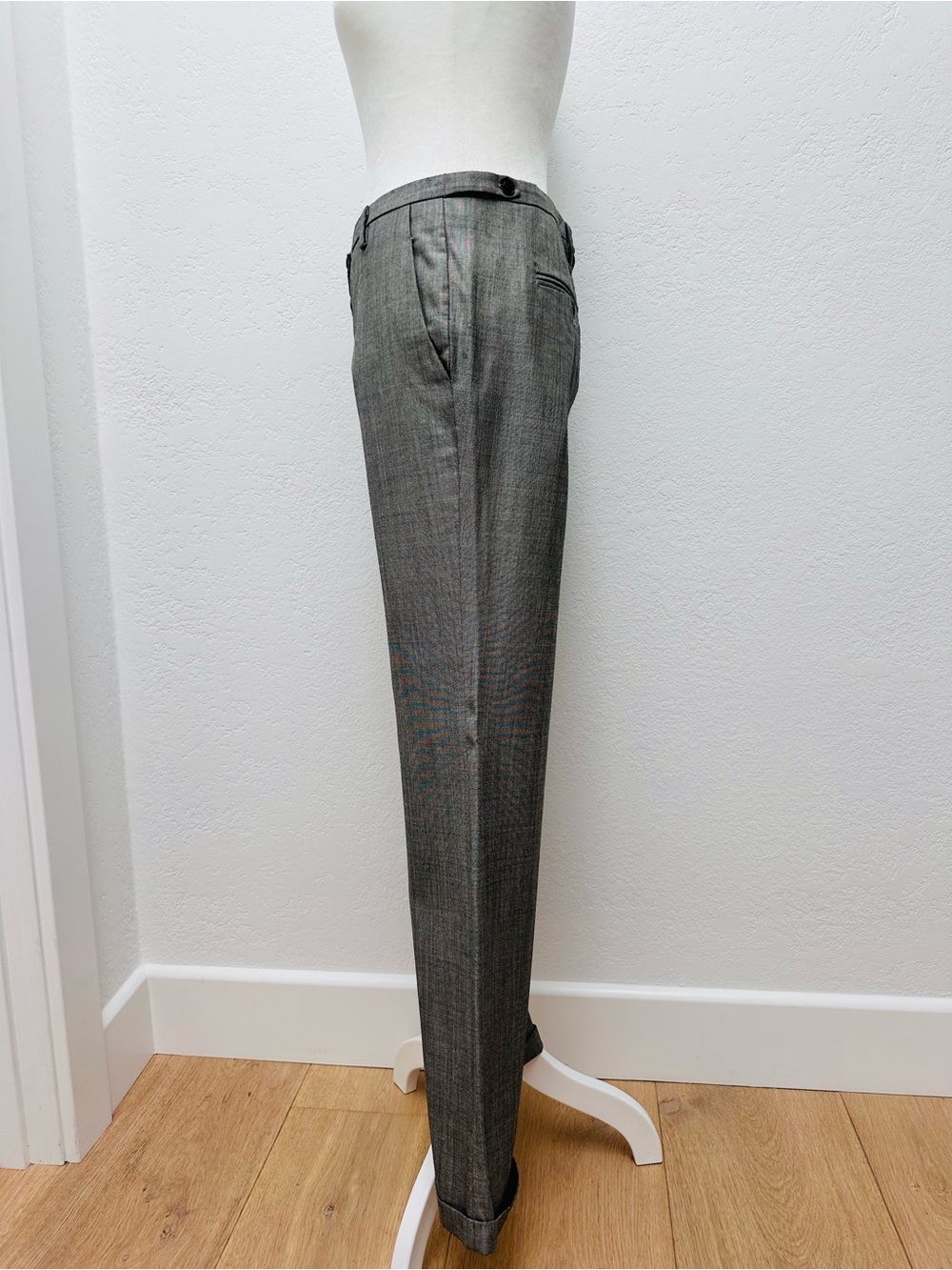 Golden Goose Silver Grey Straight Leg and Black Lined Trouser Interior - Picture 2 of 12